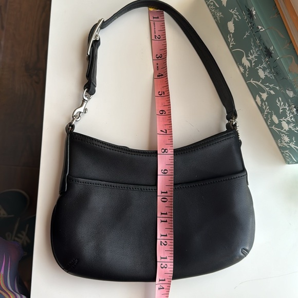 VINTAGE COACH SADDLE BAG black LIKE NEW CONDITION - Picture 13 of 16